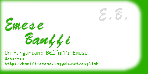 emese banffi business card